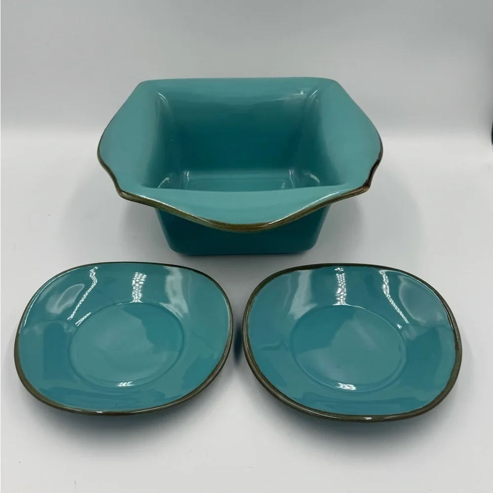 Southern Living at Home Tuscan Toscana Everyday Teal 3 pc Set